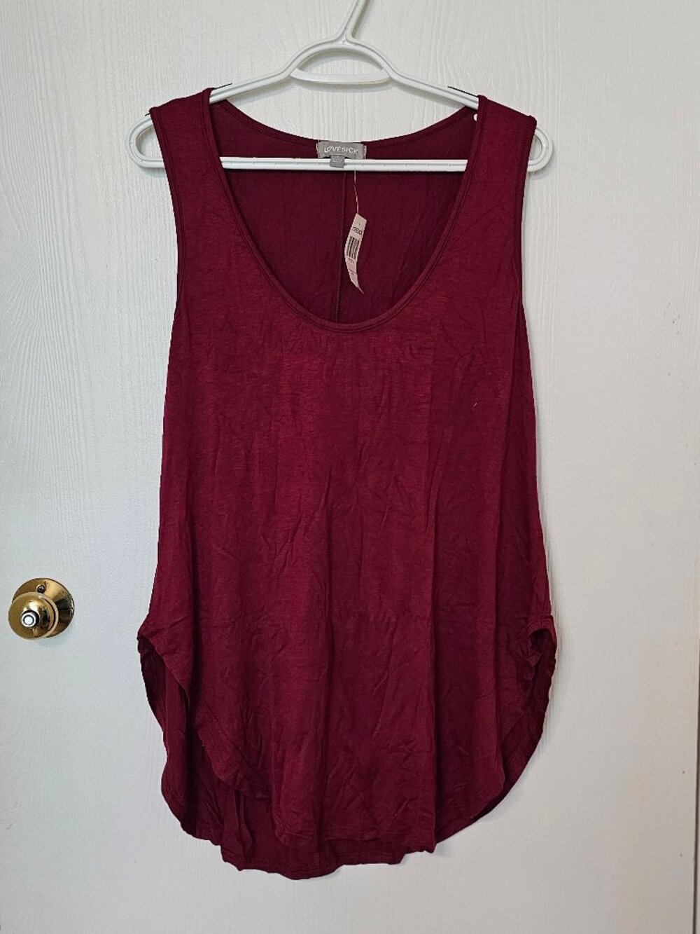 Lovesick burgundy "Kylie" tank top (Torrid sister brand)